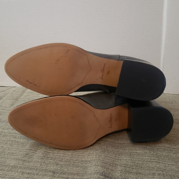 Sam Edelman Joey Steel Gray Croc Embossed Ankle Boots - Picture 7 of 9